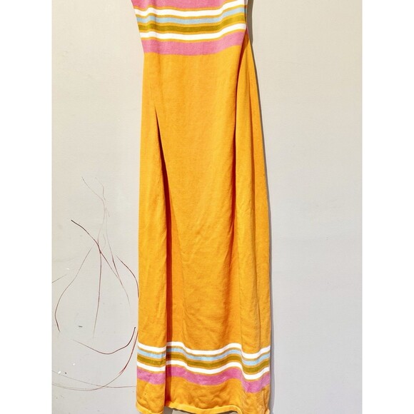 Trina Turk Kavaja 2 Stripe Maxi Sleeveless Summer Beach Dress Sherbet Orange XXL - Picture 8 of 15